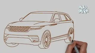How to draw a Range Rover Velar(cars drawing)