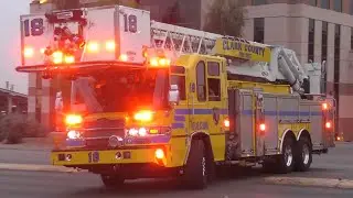 Clark County Fire Dept. Engine 18 & Truck 18 Responding