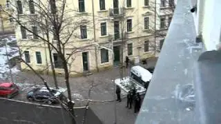 19. Februar 2011 Dresden Zwickauer Stra&szlig;e - Ankunft der Polizei