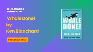 Book Summary of Whale Done! by Ken Blanchard in Hindi I