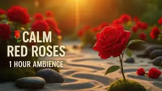 Red Rose Serenity: Morning Zen Ambience 🌹 静かな朝の薔薇園 | 1 Hour Relaxing Nature Video