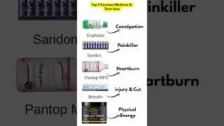 Top 5 Common Medicine & Their Uses || #shorts #viral #youtubeshorts #medicine