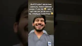 #dptstudent learns cervical manipulation (neck crack) by receiving it! Watch the full video next!