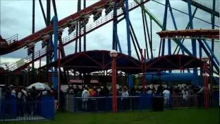 Superman Ultimate Flight and Green Lantern off-ride footage