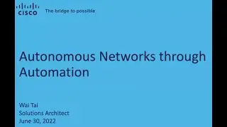 Autonomous Networks through Automation