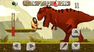 Caveman Chuck Adventure - Bigg Boss Dinosaur 🦕 - Android GamePlay FHD.