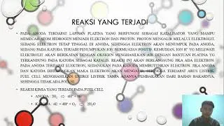 PENGAPLIKASIAN ELEKTROKIMIA PADA SEL BAHAN BAKAR||KIMIA DASAR II