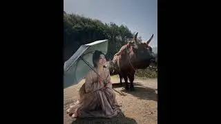 😉Jing Tian funny photos while shooting #WanderlandofLove
