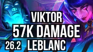 VIKTOR vs LEBLANC (MID) | 57K damage, 6k gold comeback | EUNE Master | 26.2