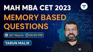 MAH MBA CET 2023   Memory Based Questions   Slot 1 and Slot 2   Tarun Malik #mah