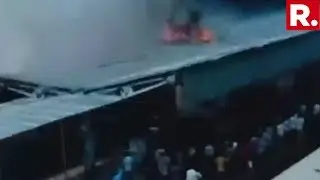 Massive Fire Breaks Out In A Train At New Delhi Railway Station