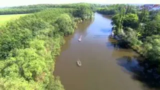 Wehr zur Rabeninsel an der Saale in Halle