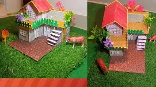How to make Hello kitty satisfying cocomelon mini pink house has small beautiful garden