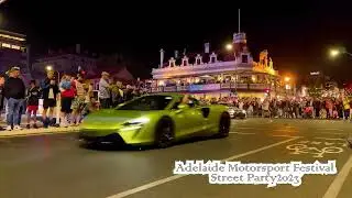 [4K] Adelaide Motorsports Festival Street Party2023 - Racing Cars leaving |   EAST End, Adelaide CBD
