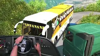 🔥Hills la VOLVO B116 Sambavam! |😱Most Dangerous Narrow Road | ETS2 Tamil #ets2 #game #bus #ets2mods