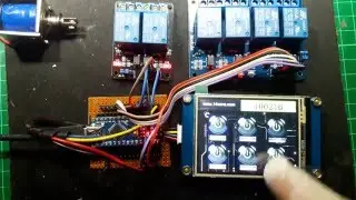 Working with HMI TFT Touch Display with toggle switch Button, 6 Channel Relay