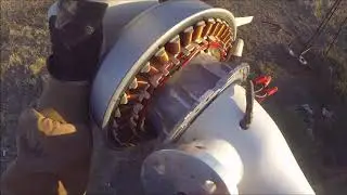 Mounting a Fisher and Paykel direct drive washer motor to a cheap eBay wind turbine:  Part 3!