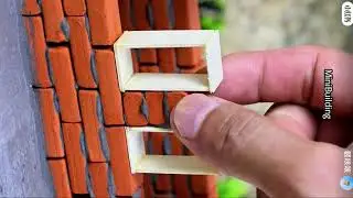 Lightning Hits Pole - DIY Mini House Building with Bricks and Cement Construction Science Project