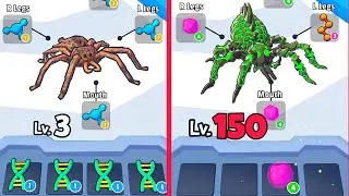 Spider Evolution 3D : Level Up Spider game in MAX LEVEL ⭐ Merge Simulator Battle ( Spider Runner )
