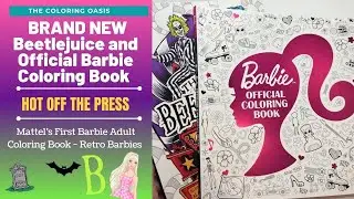 BRAND NEW Beetlejuice and Official Barbie Adult Coloring Books | New Releases | Full Flip Throughs