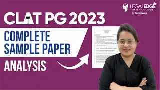 CLAT PG 2023 Sample Paper Analysis | CLAT PG Sample Paper Analysis With Solution | CLAT PG 2023 Exam