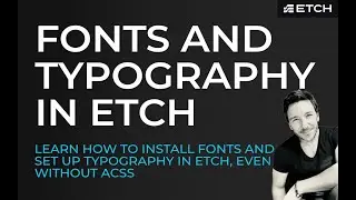 How to install fonts and set up typography in Etch