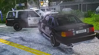 Full Tuned Audi 100 vs Cops in Beam.NG Drive
