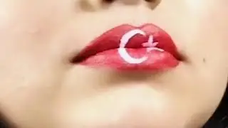 Turkey 🇹🇷 | Turkish Flag makeup | Lipstick tutorial | Turkey Flag | Lipstick tutorial | Turkey 