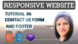 6: Responsive website | how to design Contact us form and footer bootstrap 4