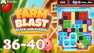 Farm Blast: Block Jam Puzzle Level 36, 37, 38, 39 & 40