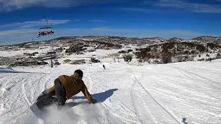 Camping in the Snow & Snowboarding Perisher | Handplants, Carving Tricks, Backflips and Rails