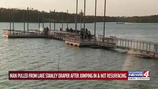 Oklahoma City emergency responders pull man out of Lake Stanley Draper
