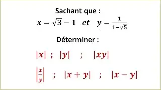 Exercice1 Valeur absolue ► Ordre dans l'ensemble R, TRONC COMMUN SCIENTIFIQUE ET TECHNOLOGIQUE