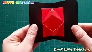 #krupscreationsKissing 💋 Lips Pop Up Card || How to make Origami Kiss card || Love Crad