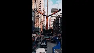 Hoisting pools in downtown Toronto
