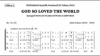 GOD SO LOVED THE WORLD | Materi PSDC PESPARANI Katolik Nasional III Tahun 2023 Lagu Pilihan 2