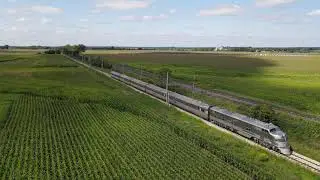 Nebraska Zephyr-Drone Chase-Illinois Railway Museum - 4K
