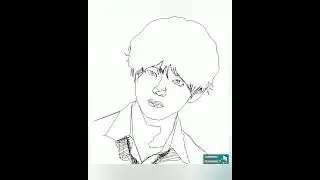 Draw your favourite BTS-V in just 3 lines of code using python #python #sketchpy #bts #taehyung