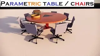Revit Tutorial = Tables and chairs in revit | Parametric furniture family