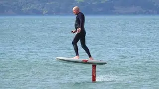 Adrian Roper riding his AXIS eFoil
