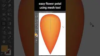 How to design a flower petal easily using mesh tool illustrator tutorial
