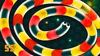 Slither.io New Skin: Glowing Black/Red/Yellow | Slither.io No Zoom Gameplay | Slither Sessions