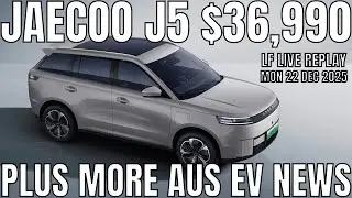 Aus EV News: Jaecoo J5 Launch, New DC Chargers & Battery Rebate Update