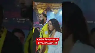 Karim Benzema et Lina khoudri &agrave; la remise du troph&eacute;e de champion  #algerie #football #benzema
