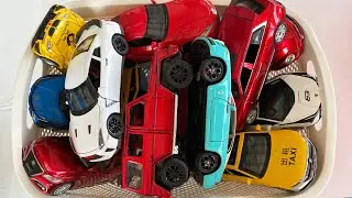 Box full of diecast Cars, Top toy Cars, Supra, Rolls Royce, GTR, Crown Toyota, Taxi Car