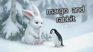 Snowy Adventures: Margo Penguin Finds Treasure with Rabbit 🐧🐇&rdquo;
