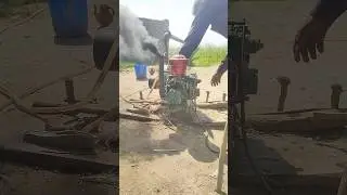 #Short New water pump startup #Lister Diesel Engine Strat #how #howto #shortsvideo #black