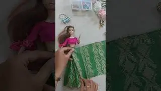 #shorts DIY Barbie saree making and draping