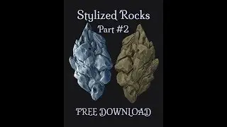 Stylized Desert & Ice Rock - Part #2 - ZBrush & Substance Painter - Breakable Rocks