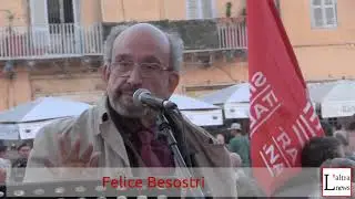 Felice Besostri  - Manifestazione davanti al Senato NO al Rosatellum 24/10/2017